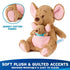 Disney Kanga and Roo plush crafted from jersey cotton and quilted accents in tan and pink tones, slightly under-stuffed for softness, designed to be machine washable for easy everyday cleaning.