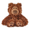 GUND Philbin plush teddy bear in brown fluffy fabric with rounded body and paw details, small stuffed toy facing forward with stitched nose and eyes, isolated on a clean white background