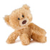 GUND Toothpick plush teddy bear in light tan fluffy fabric with flexible limbs and rounded shape, slightly reclined pose showing softness, small stuffed toy on a clean white background