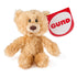 GUND Toothpick plush teddy bear in light tan fuzzy fabric with rounded ears and compact cuddly shape, small soft toy designed for children, isolated on a minimal white background