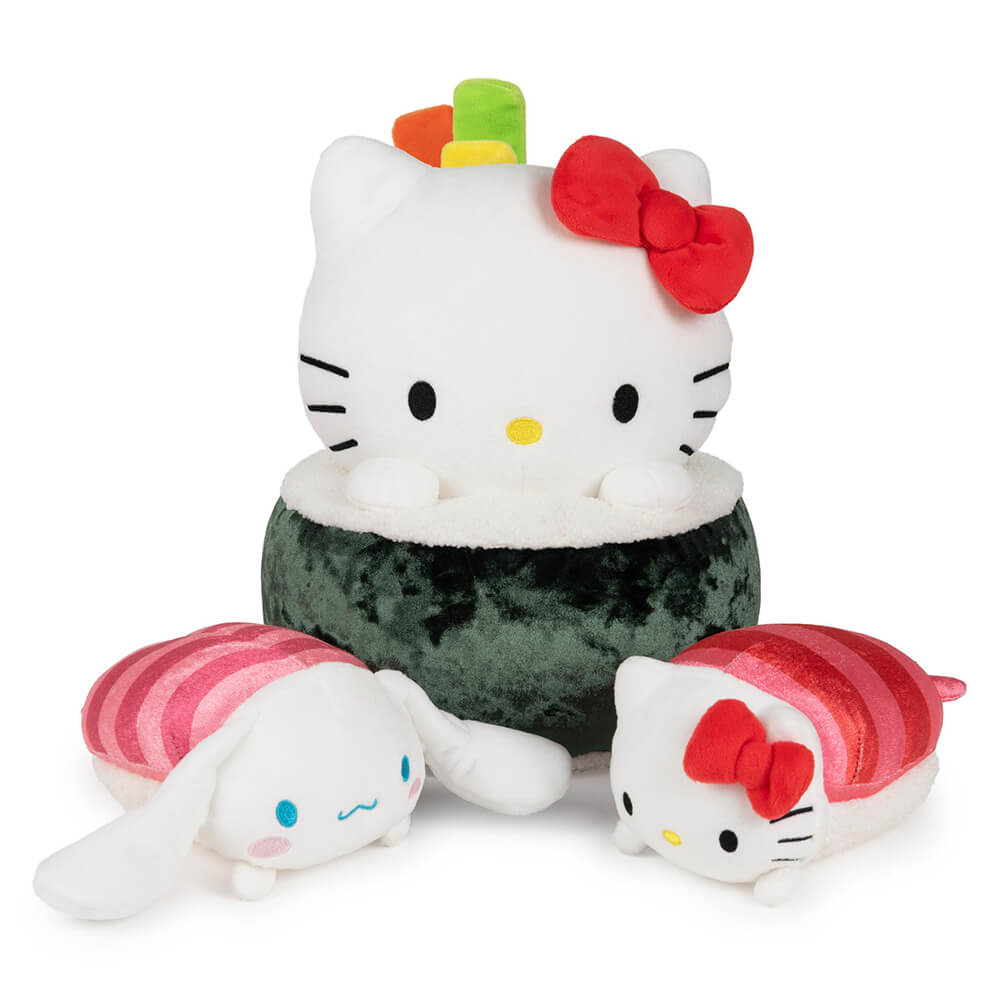 lifestyle image of Gund Hello Kitty Sushi Roll 10 Inch Plush