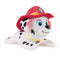 GUND Paw Patrol Marshall plush toy in white, black, and red soft fabric with firefighter hat and collar, small rounded Dalmatian dog form displayed on a clean white background