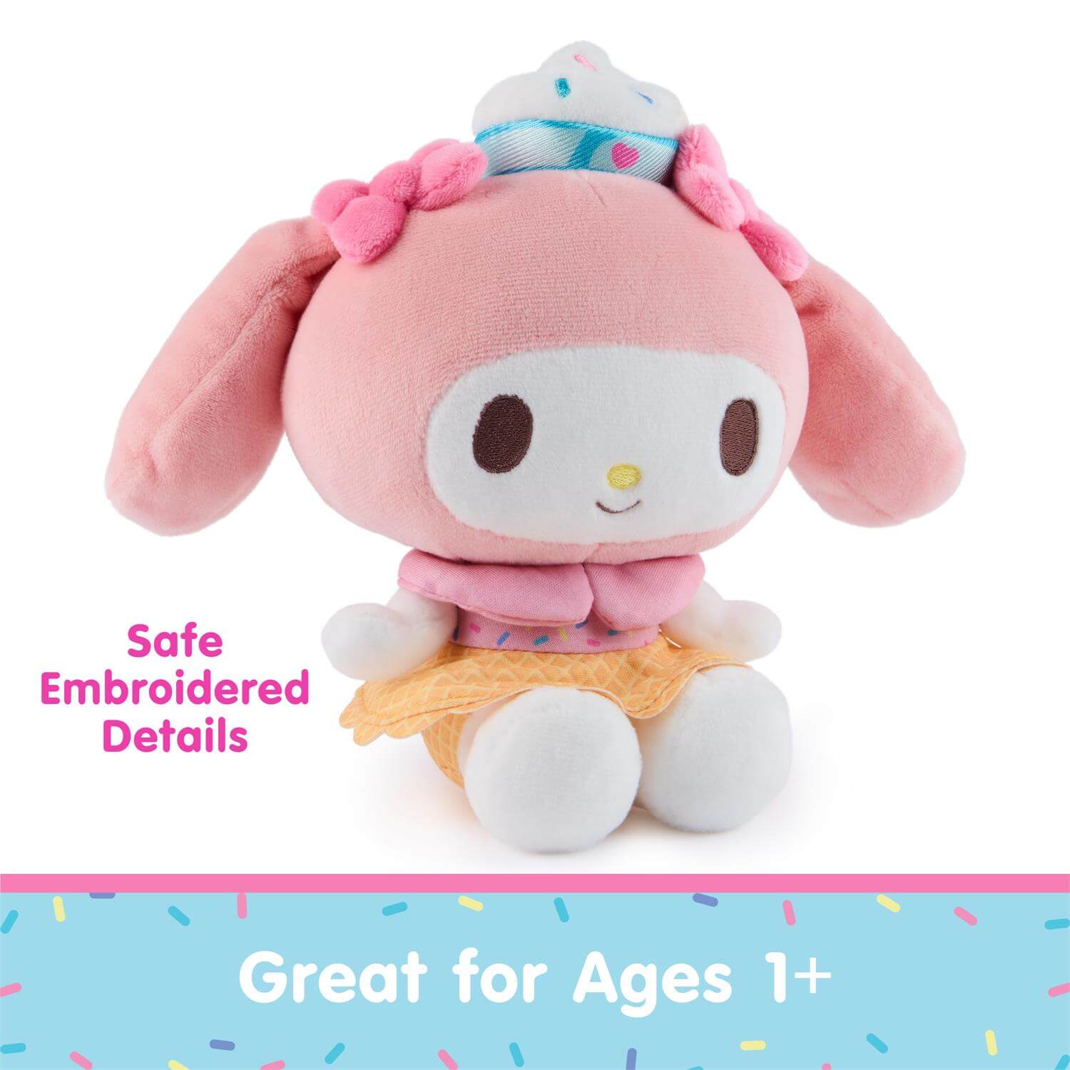 GUND Sanrio Hello Kitty and Friends My Melody Ice Cream 6-Inch Plush