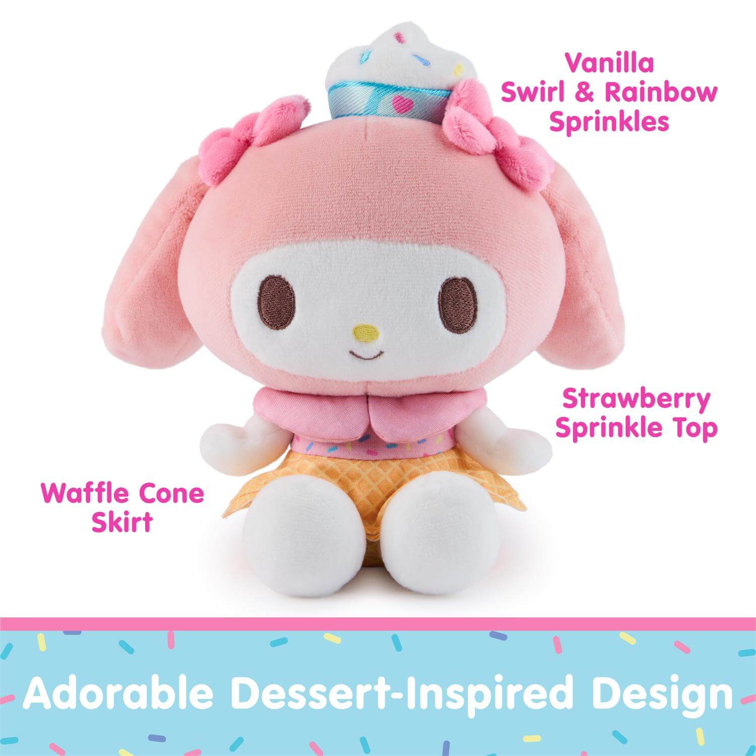 GUND Sanrio Hello Kitty and Friends My Melody Ice Cream 6-Inch Plush