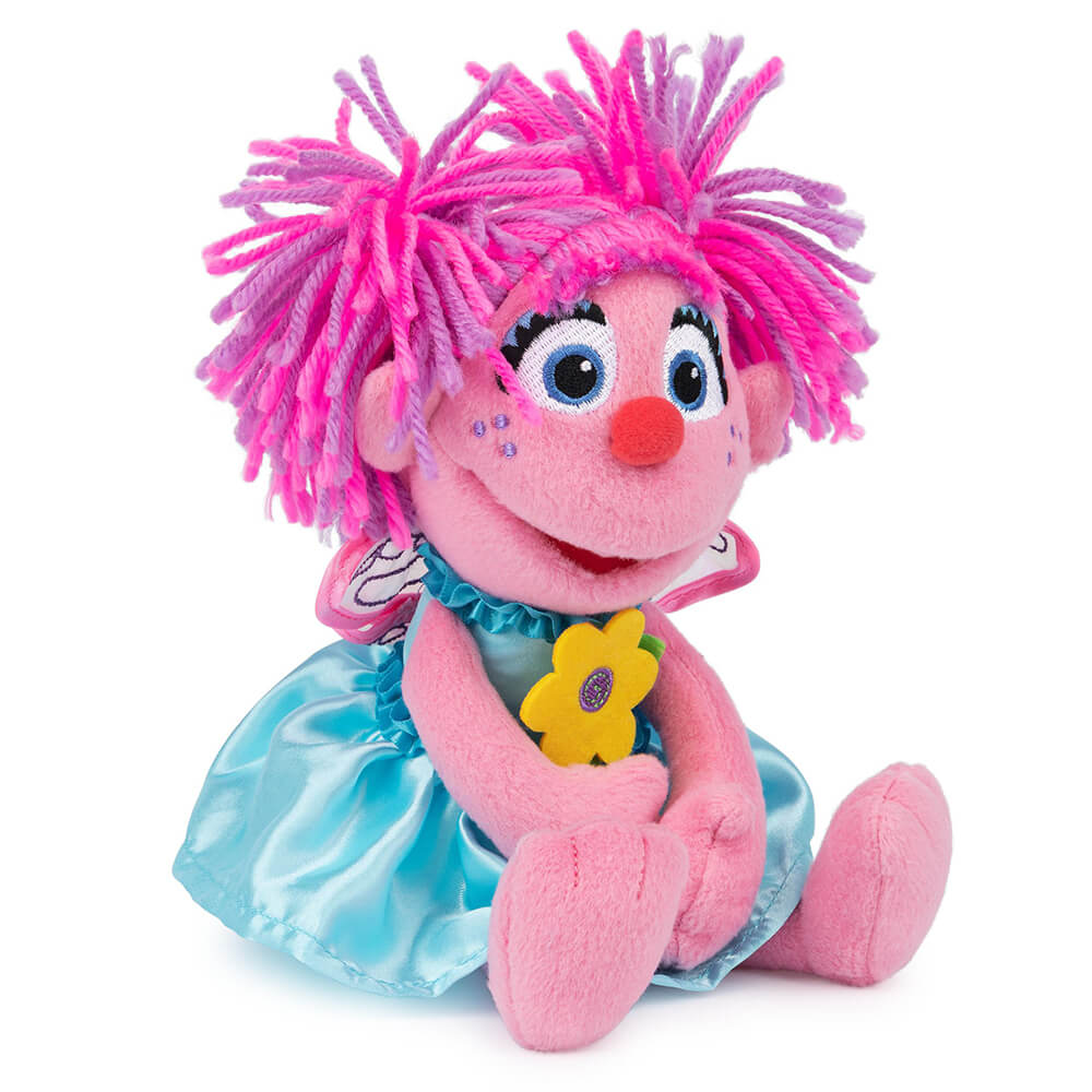 right side view Gund Sesame Street Abby Cadabby with Flowers 11 Inch Plush