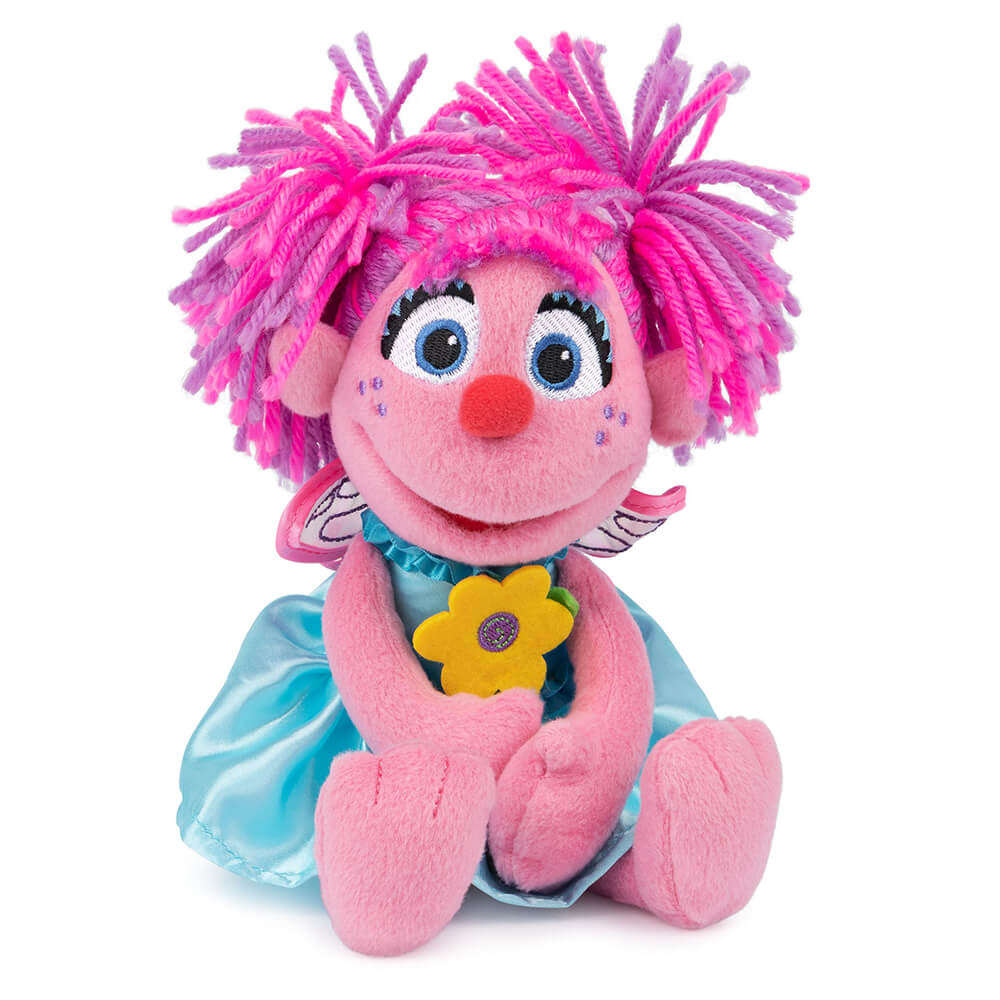 front view Gund Sesame Street Abby Cadabby with Flowers 11 Inch Plush