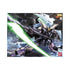 Bandai MG Gundam Deathscythe Hell box art in dark metallic tones shows the armored mecha with glowing green beam scythe, sharp winged silhouette in space battle scene, retail packaging with logos and branding.