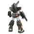 Gundam rear view green armored plastic robot with mechanical backpack and large cannon, Full Armor Gundam showing detailed back components on plain white background