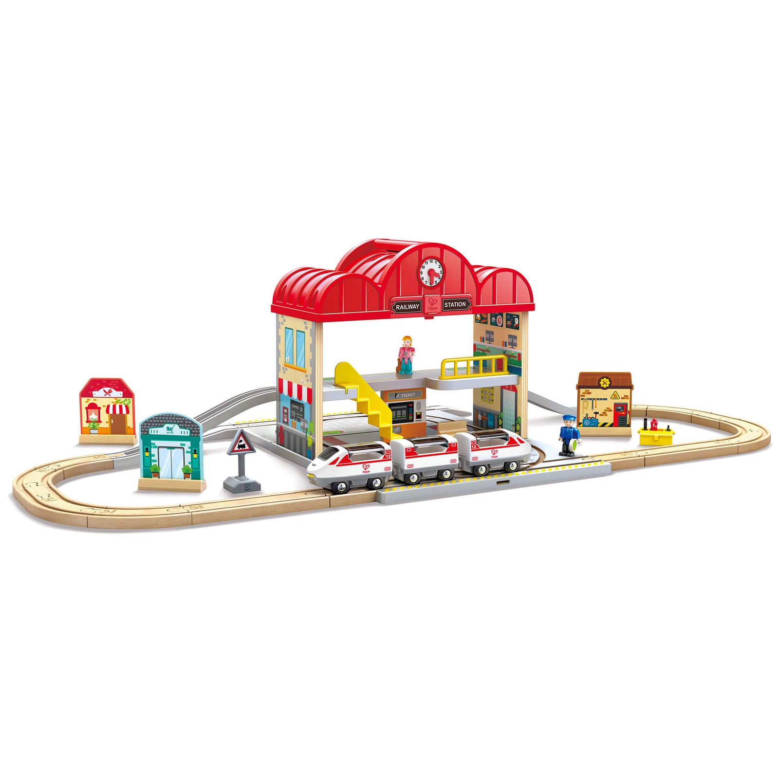 Hape Railway Portable Train Station Set