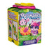 Hatchimals Bloomables surprise blind box package featuring green and yellow cardboard box with flower-shaped top, colorful character artwork, Bloomables branding, age 4+ label, and jungle-themed illustrations on all sides.