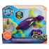 HEX BOTS Wall Crawler glow in the dark gecko in purple and neon green molded plastic, secured in branded retail packaging with remote included and wall climbing feature graphics.