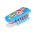 HEXBUG Nano robot bug angled view in bright blue plastic with detailed ice cream character graphic, low-profile rectangular body and flexible legs, designed for interactive vibrating play on a white backdrop.