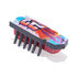 HEXBUG Nano toy robot bright multicolor plastic body with red translucent base and flexible black legs in an angled view, highlighting compact insect-like form for fast crawling play on a plain white background
