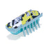 HEXBUG Nano robot bug angled view in green camo printed plastic, low-profile rectangular body with flexible rubber legs, designed for fast crawling motion and interactive play on a white backdrop.