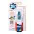 HEXBUG Nano toy packaging in white cardboard and clear plastic blister, tall rectangular form displaying a blue one-eyed robot bug, retail branding, QR code, and safety label on a clean studio background.