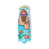 HEXBUG Nano toy robot teal plastic shell with cartoon llama wearing sunglasses and holding a drink, with yellow translucent base and multiple flexible legs in a compact insect-like form on a white background