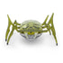 Hex Bots scarab robot in yellow translucent plastic with low-profile oval shell and symmetrical six-leg structure, motorized toy designed for rapid flipping action, centered on white background