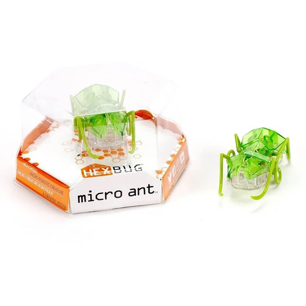 Image of packaging in clear plastic box HEXBUG Micro Ant Robotic Creature (Green)