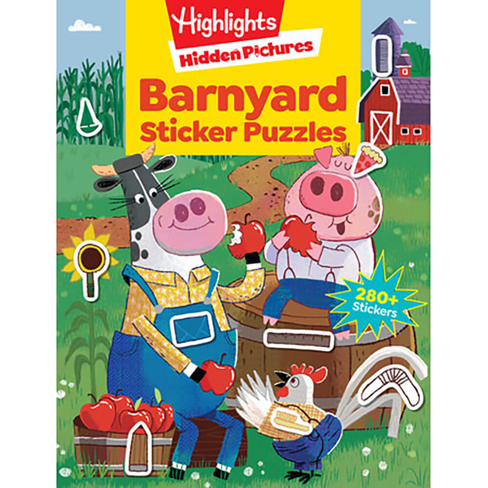 Highlights Barnyard Sticker Puzzles (Paperback) front cover