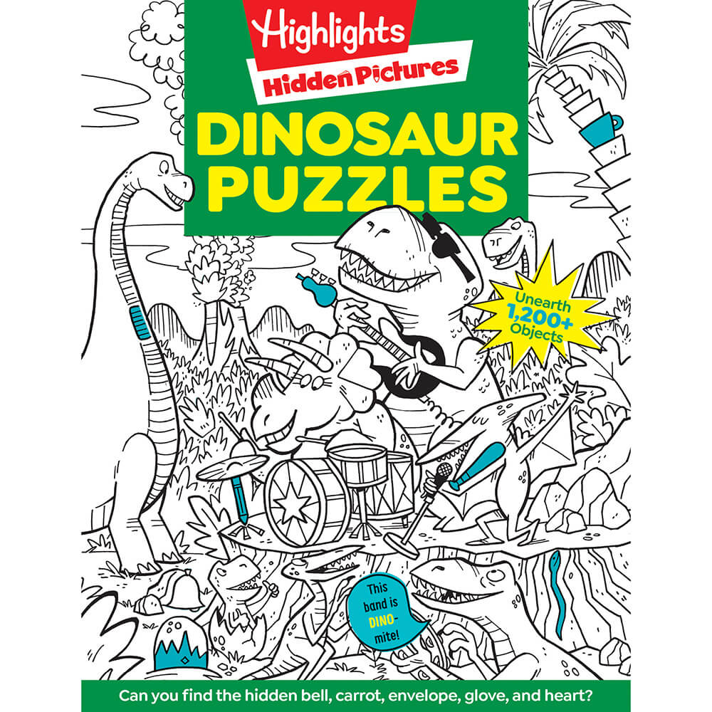 Highlights Hidden Pictures Dinosaur Puzzles (Paperback) front cover