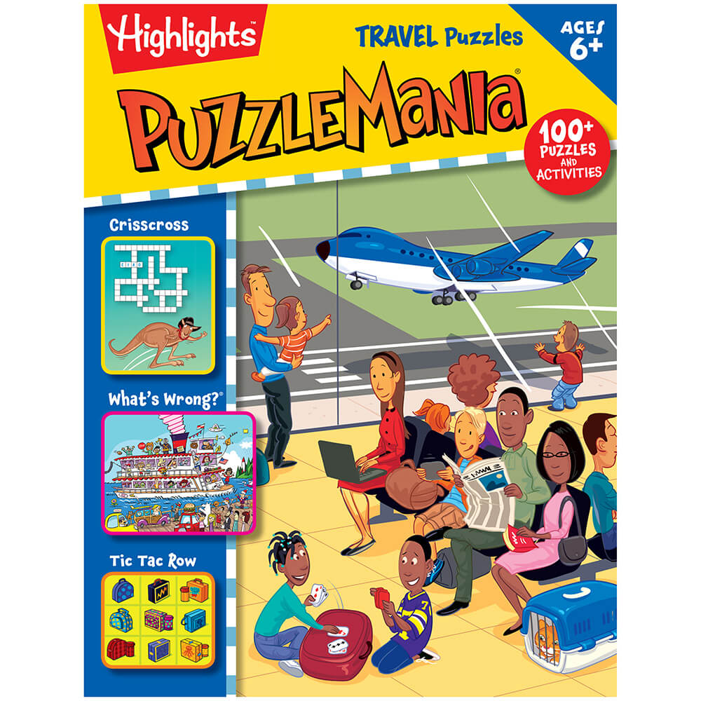 Highlights PuzzleMania Travel Puzzles (Paperback) front cover