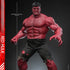 Red Hulk Hot Toys sixth scale figure features textured red skin, a towering muscular build, black torn shorts, sculpted black hair, and an approximately 47 cm height guide.