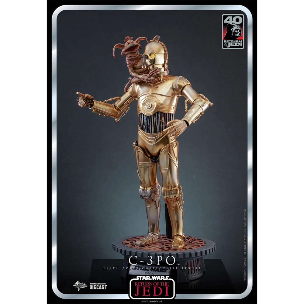 Hot Toys Star Wars C-3PO Sixth Scale Figure with Salacious Crumb