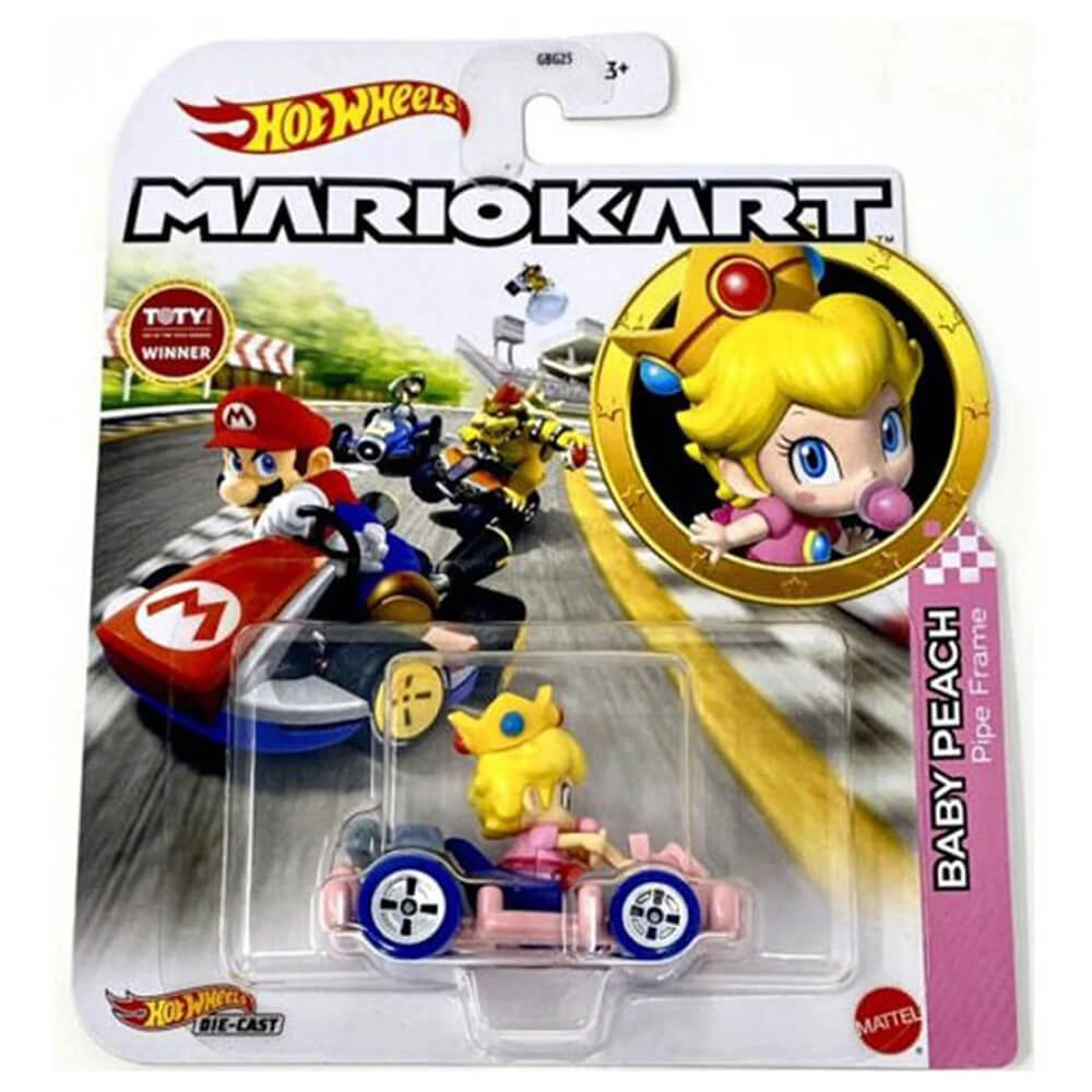 Hot Wheel Mario Kart Baby Peach Pipe Frame Kart