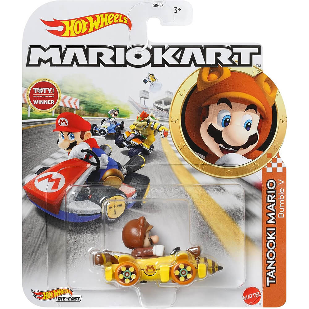Hot Wheels Mario Kart Tanooki Mario Bumble V Vehicle