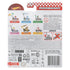 Back of Hot Wheels Mario Kart toy packaging shows character lineup including Mario, Luigi, Yoshi, Princess Peach, Bowser, and Toad with safety warnings and product details.