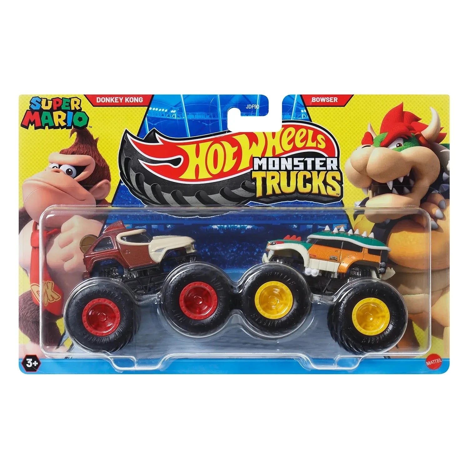 Hot Wheels Monster Trucks 1:64 Demolition Doubles Donkey Kong Vs Bowser 2-Pack