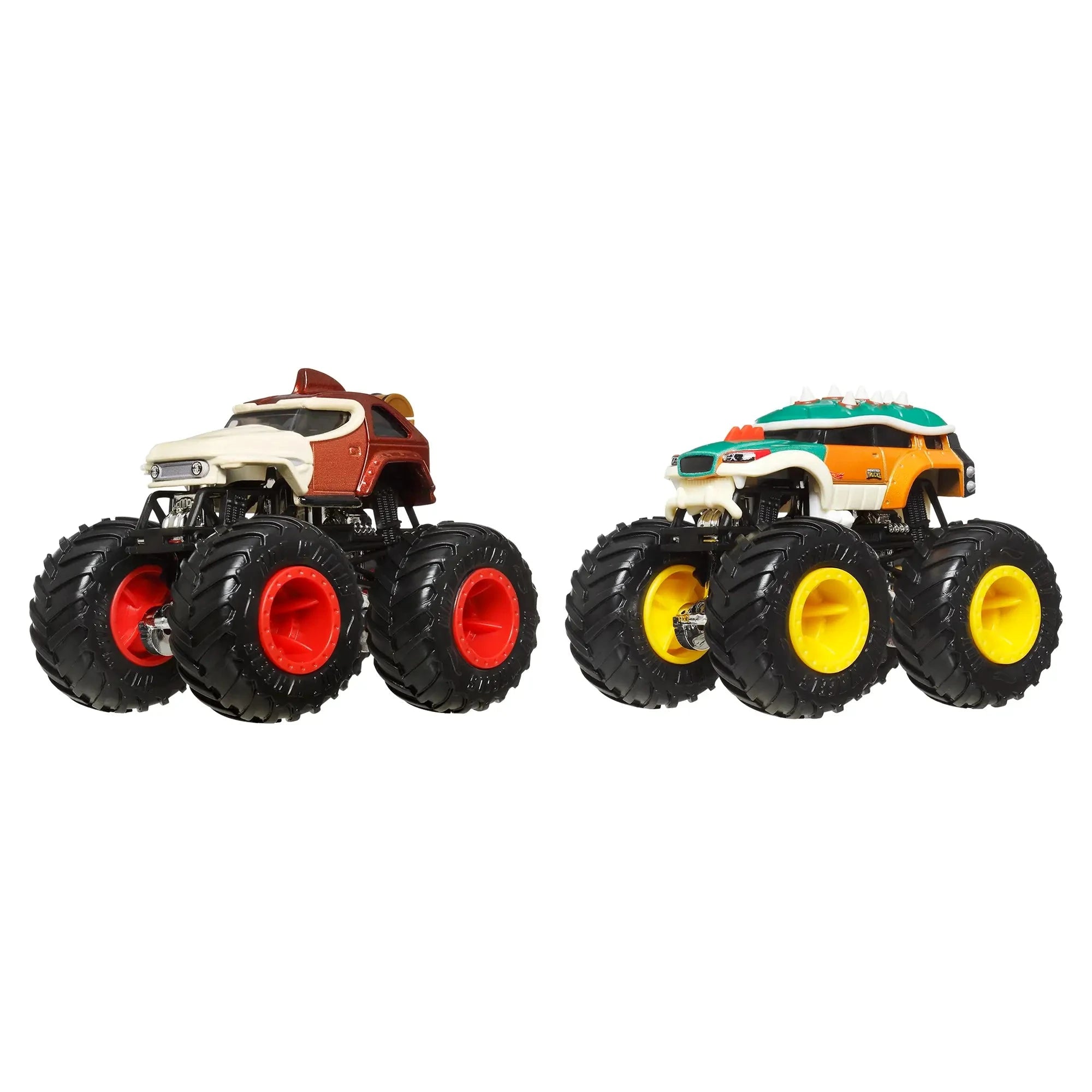 Hot Wheels Monster Trucks 1:64 Demolition Doubles Donkey Kong Vs Bowser 2-Pack