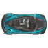 Top view of a blue Hot Wheels toy car with 'Liberty Walk' branding on a white background