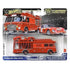 Ferrari 250 GTO transporter packaging shows the red metal Fiat 642 RN2 Bartoletti with the detailed 250 GTO on top in a clear blister, backed by racing artwork highlighting its motorsport theme.