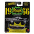 Hot Wheels Premium Pop Culture Batmobile 1966 package front with clear plastic blister and black card backing, displaying the classic TV Series Batmobile, bold yellow graphics, branding logos, and series labeling.