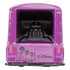 Hot Wheels Premium Citroën Type H rear view featuring purple die-cast metal finish, open cargo bay, ribbed doors, small tail lights, and subtle Nightmare Before Christmas detailing, photographed straight-on against white.