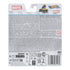 Hot Wheels RacerVerse Marvel packaging back for Thanos diecast shows toy image, safety warnings, recycling icons, and multilingual product details printed in black on white background.