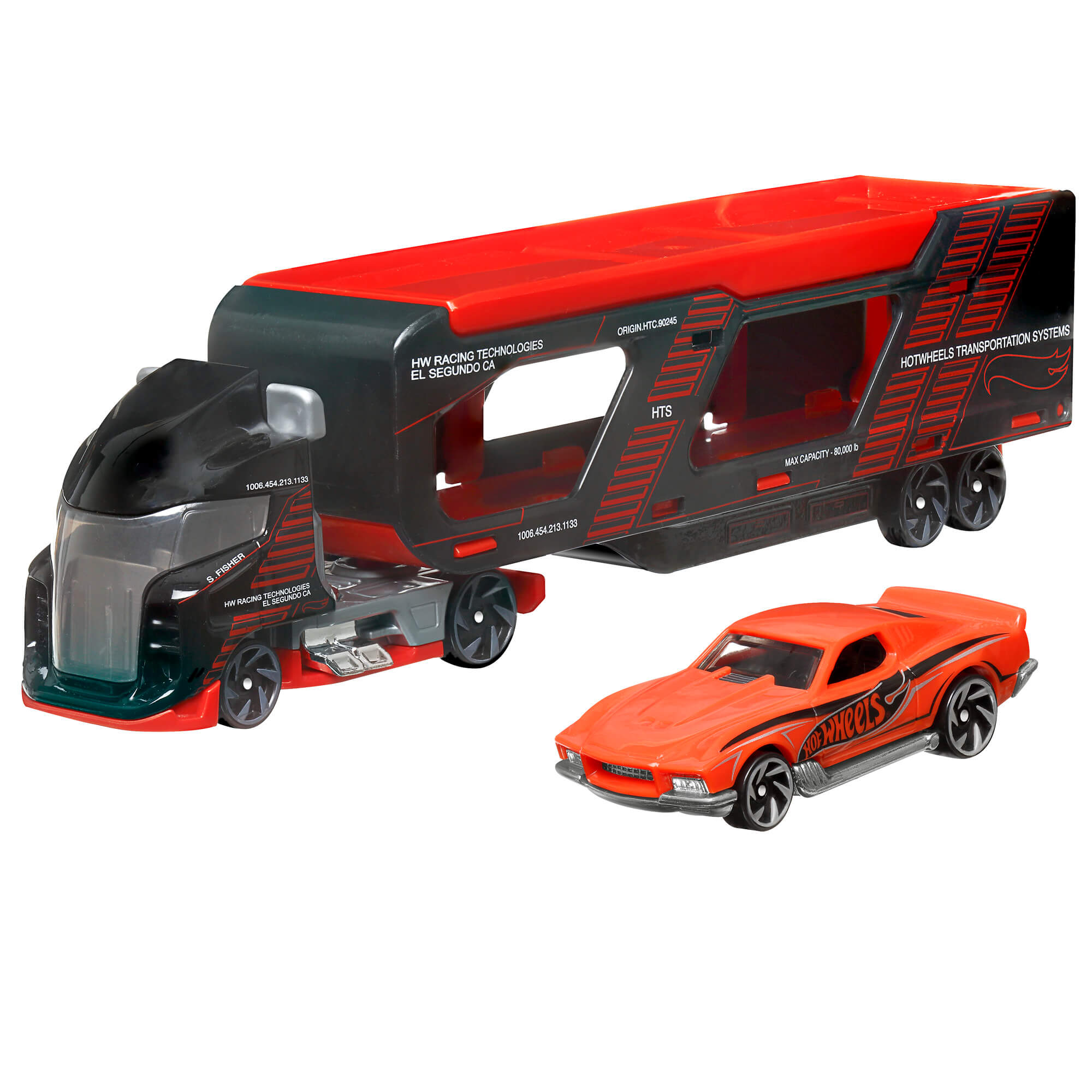 Hot Wheels Super Rigs Tall Order Hauler 1:64 Scale Diecast Vehicle Set ...