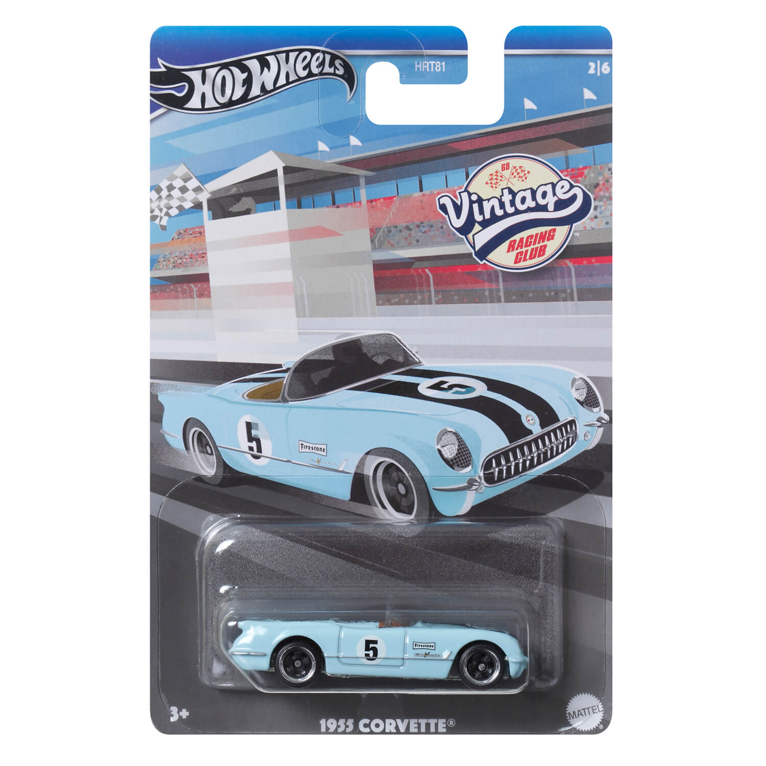 Hot Wheels Vintage Racing Club 1955 Corvette 1:64 Scale Diecast Vehicle (2/6)