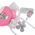 Disney Princess Style Chic Petites pink quilted purse set with toy comb, coins, and play money displayed on white background, encouraging creative dress-up play.