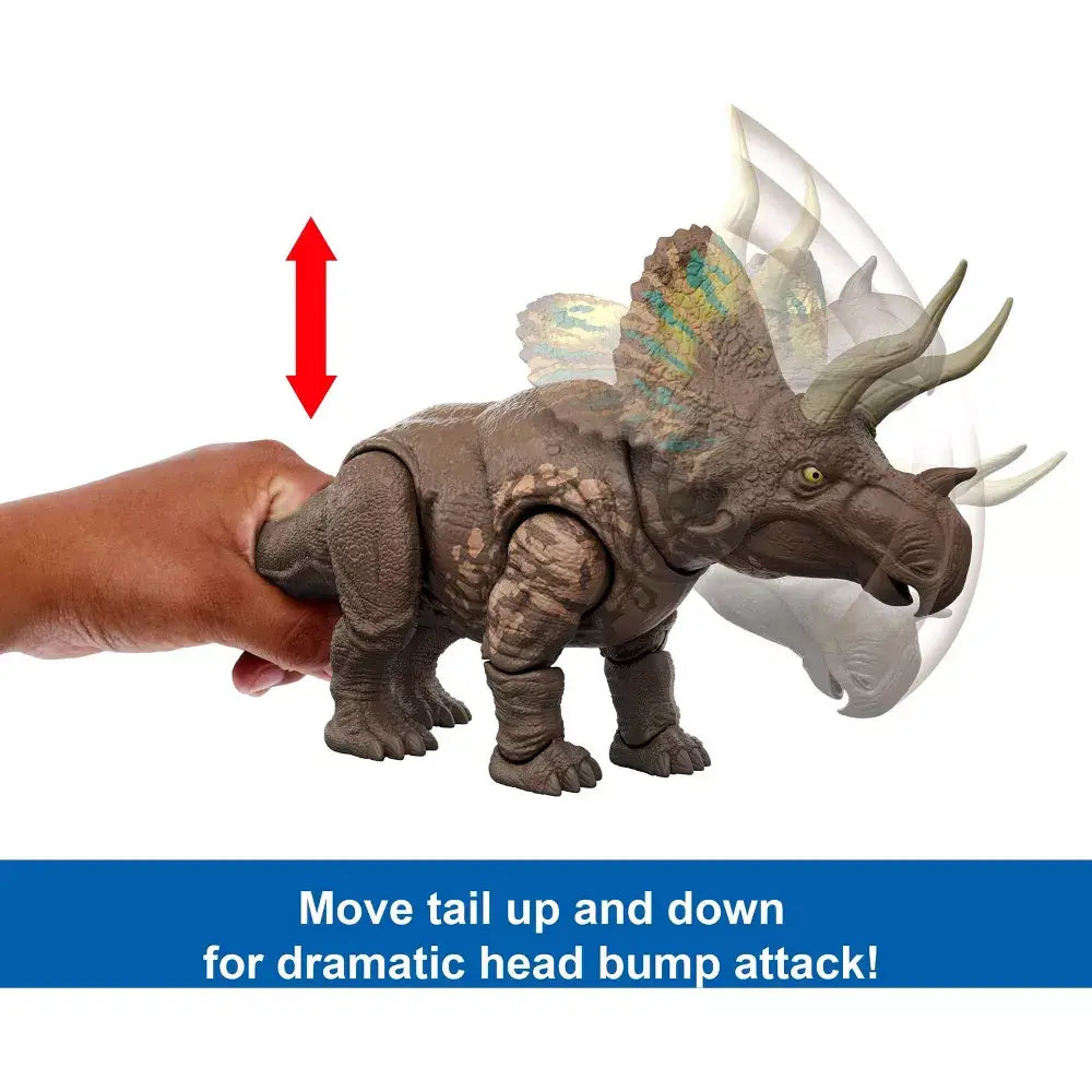 Jurassic World Rebirth Gigantic Thrashers Eotriceratops Dinosaur Figure