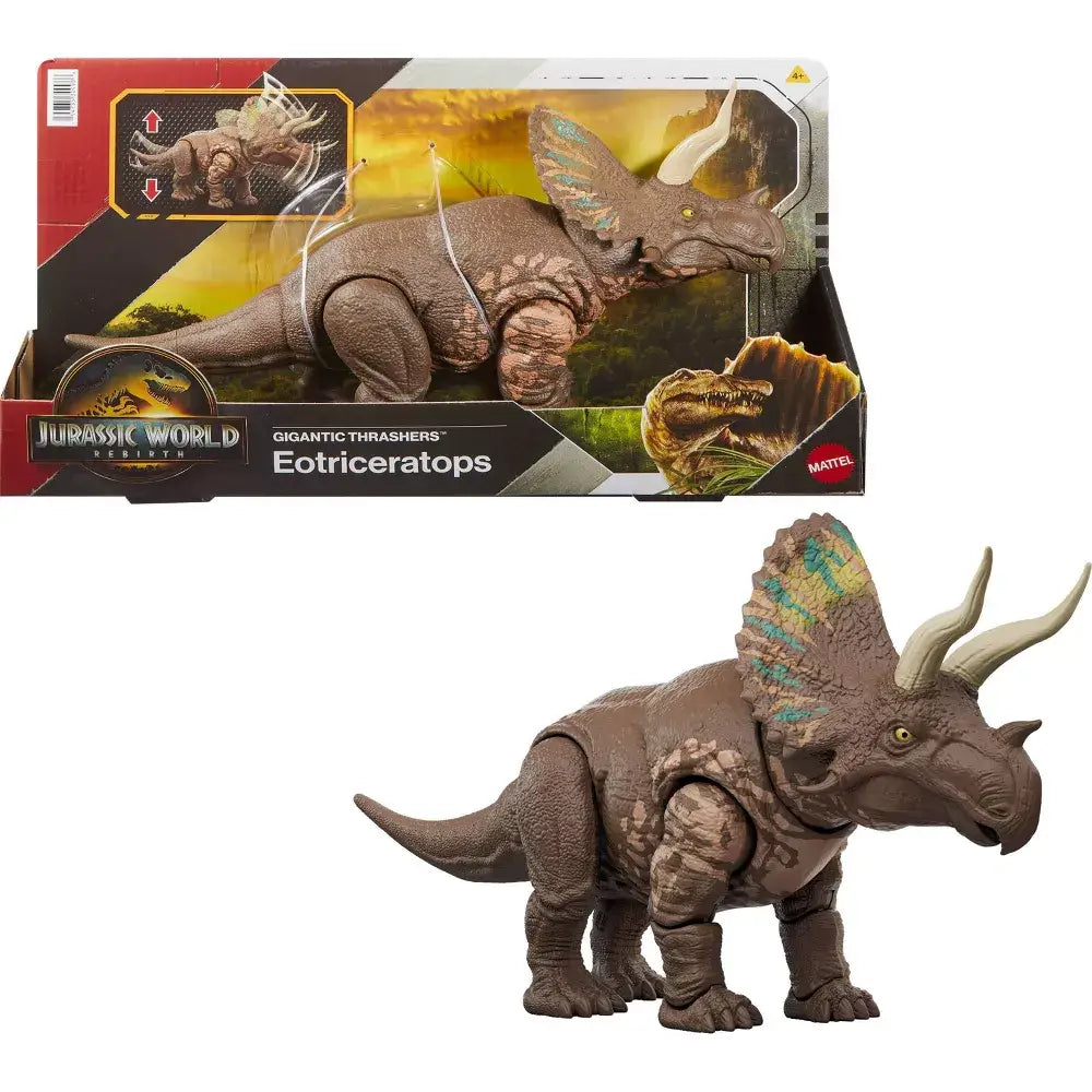 Jurassic World Rebirth Gigantic Thrashers Eotriceratops Dinosaur Figure