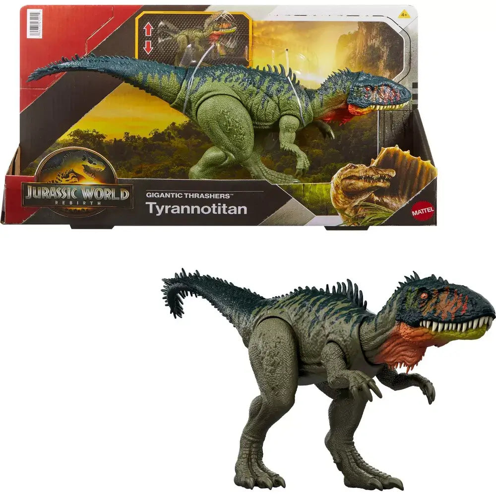 Jurassic World Rebirth Gigantic Thrashers Tyrannotitian Dinosaur Figure