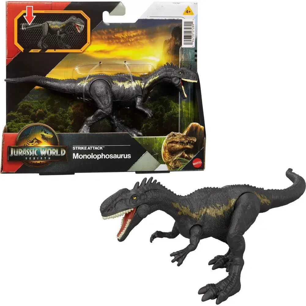 Jurassic World Rebirth Strike Attack Monolophosaurus 8-Inch Dinosaur Figure