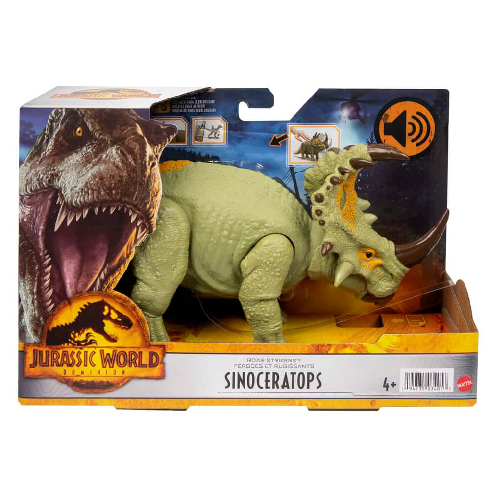 Jurassic World Roar Strikers Sinoceratops Dinosaur Figure packaging