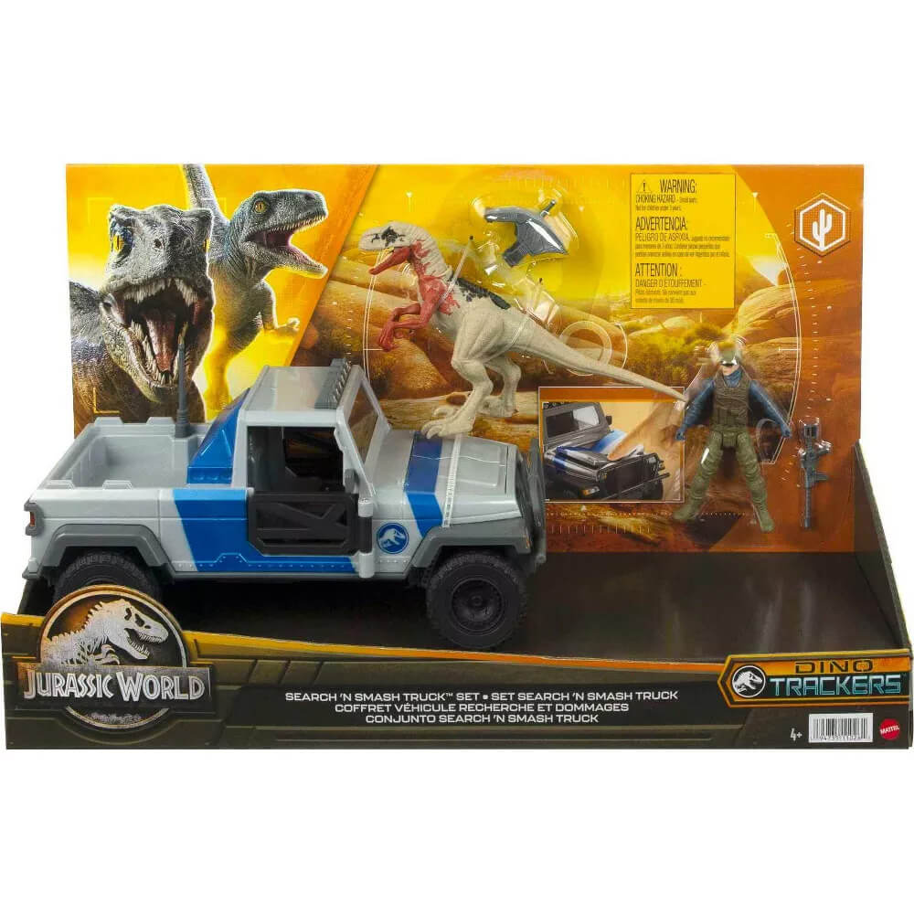 Jurassic World Search 'n Smash Truck Playset packaging