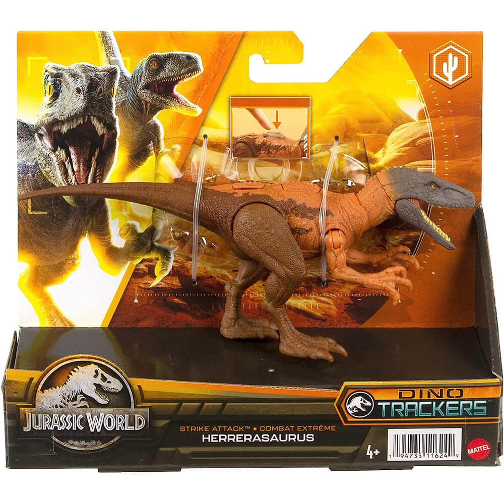 Jurassic World Strike Attack Herrerasaurus Dinosaur Figure packaging