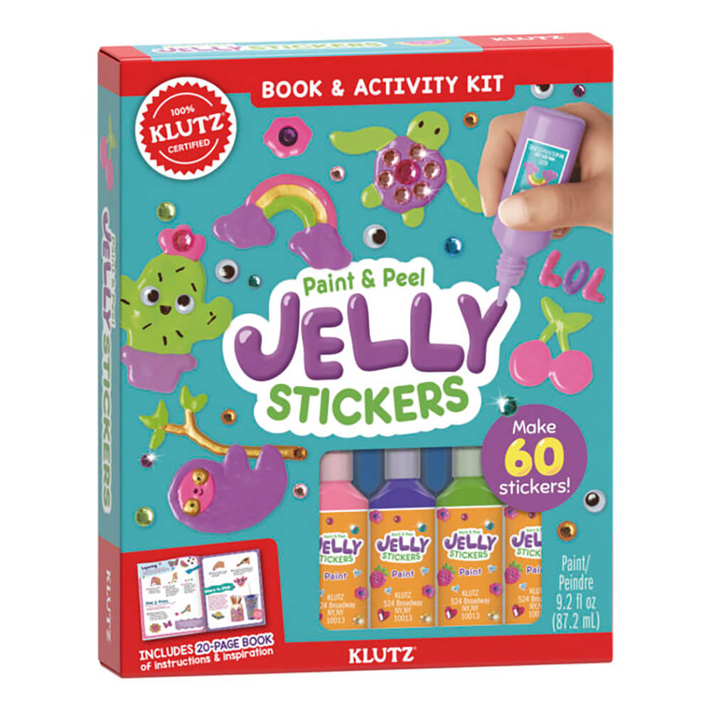 KLUTZ Paint & Peel Jelly Stickers Book and Creativity Kit
