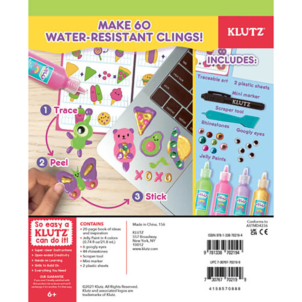 KLUTZ Paint & Peel Jelly Stickers Book and Creativity Kit