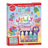 Klutz Jelly Stickers kit shows a colorful boxed set with pastel background, glittery sample stickers, and four bright jelly paint bottles, presenting a creative craft activity for making reusable designs.